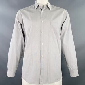 COMME des GARCONS SHIRT Size L Grey White Cotton One Pocket Long Sleeve Shirt